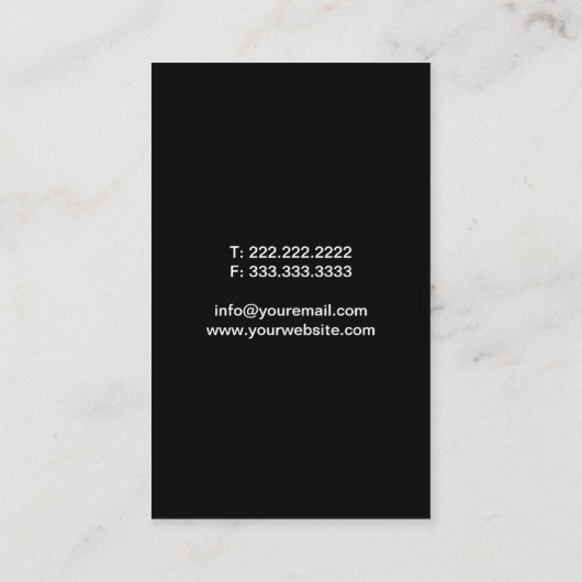 Chiropraktische wervelkolom en hellende handschoen visitekaartje (Achterkant)