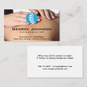 Chiroprator | handen op rug afbeelding visitekaartje (Voorkant / Achterkant)