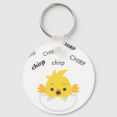 Chirp Hatching Chick Cute Emoji Sleutelhanger (Voorkant)