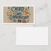 Chirp in kameraadschap visitekaartje (Voorkant / Achterkant)