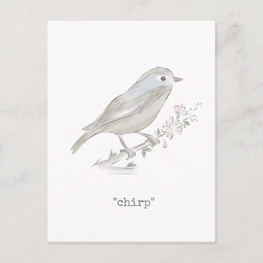 Chirp Little Finch Briefkaart (Voorkant)