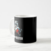 Chirp Meister Funny Hockey Raccoon Traalker  Koffiemok (Voorkant links)