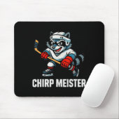 Chirp Meister Funny Hockey Raccoon Traalker Muismat (Met muis)