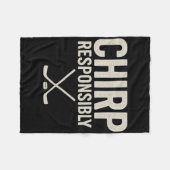 Chirp Responsibly Funny Beer League Hockey Player  Fleece Deken (Voorkant (Horizontaal))