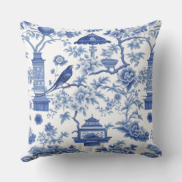 CHIRPING CHINOISERIE IN HET BLAUW! KUSSEN
