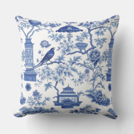 CHIRPING CHINOISERIE IN HET BLAUW! KUSSEN
