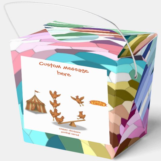 Chirpy Chickens acrobat squad Bedankdoosjes (Achterkant)