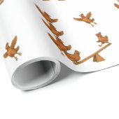 Chirpy Chickens acrobat squad Cadeaupapier (Rol Hoek)