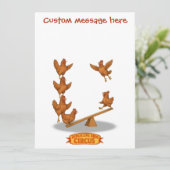 Chirpy Chickens acrobat squad Kaart (Staand voorkant)