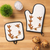 Chirpy Chickens acrobat squad Ovenwant & Pannenlap Set (Top down)