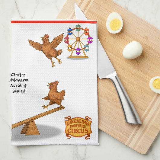 Chirpy Chickens acrobat squad Theedoek (Quarter Fold)