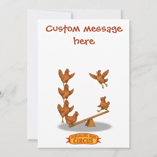 Chirpy Chickens acrobatiek squad Kaart (Voorkant)