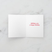 Chirpy Christmas Folded Holiday Card Feestdagen Kaart (Binnen)