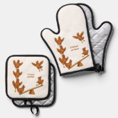 Chirpy Kippen acrobaten squad Ovenwant & Pannenlap Set (Voorkant / Achterkant)