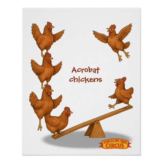 Chirpy Kippen acrobaten squad Perfect Poster (Voorkant)