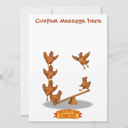 Chirpy Kippen acrobatiek squad Kaart (Voorkant)