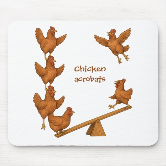 Chirpy Kippen acrobatiek squad Muismat (Voorkant)