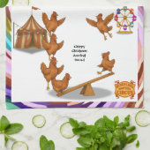 Chirpy Kippen acrobatiek squad Theedoek (Gevouwen)
