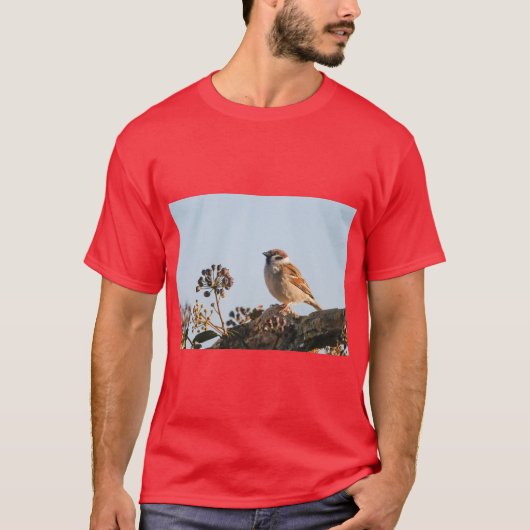 Chirpy Sparrow Bird Tee T-shirt (Voorkant)