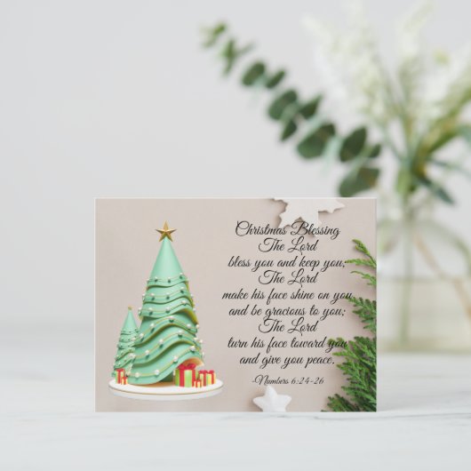 Chirstmas Blessing Briefkaart (Staand voorkant)