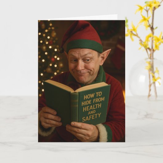 Chirstmas card 'How to hide from Health & Safety'  Kaart (Gele Bloem)