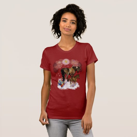 Chirstmas Mare en Colt-Shirten T-shirt (Voorkant volledig)