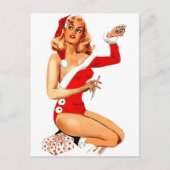 Chirstmas Pin-Up Briefkaart (Voorkant)