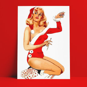 Chirstmas Pin-Up Briefkaart