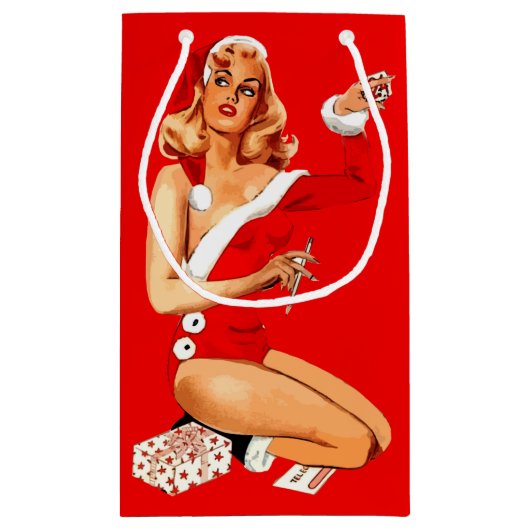 Chirstmas Pin-Up Klein Cadeauzakje (Achterkant)