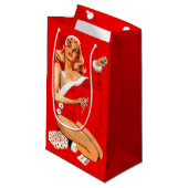 Chirstmas Pin-Up Klein Cadeauzakje (Voorkant Gekanteld)