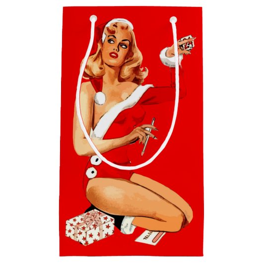 Chirstmas Pin-Up Klein Cadeauzakje (Voorkant)