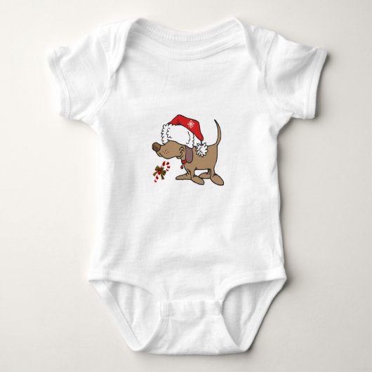 CHIRSTMAS PUPPY SHIRT VOOR BABY (Voorkant)