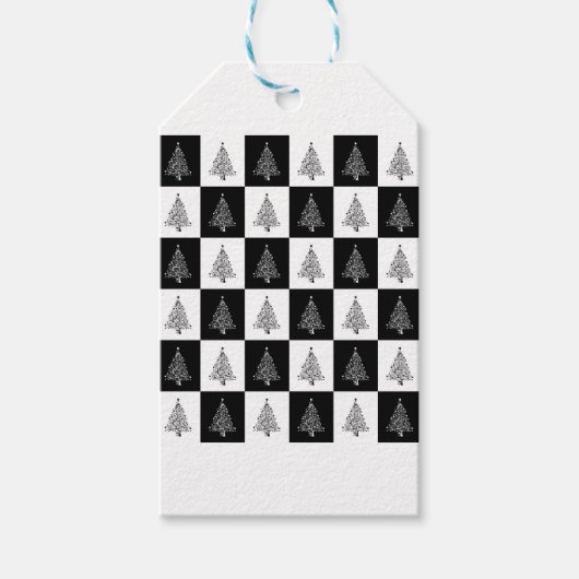 Chirstmas Tree Chess Cadeaulabel (Voorkant)