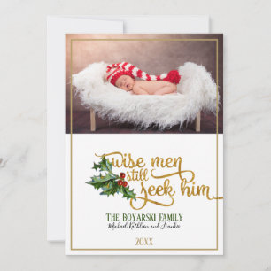 Chirstmas Wise Mannen zoeken hem nog steeds foto Feestdagenkaart