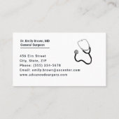Chirurg Arts Medisch professional Visitekaartje (Achterkant)