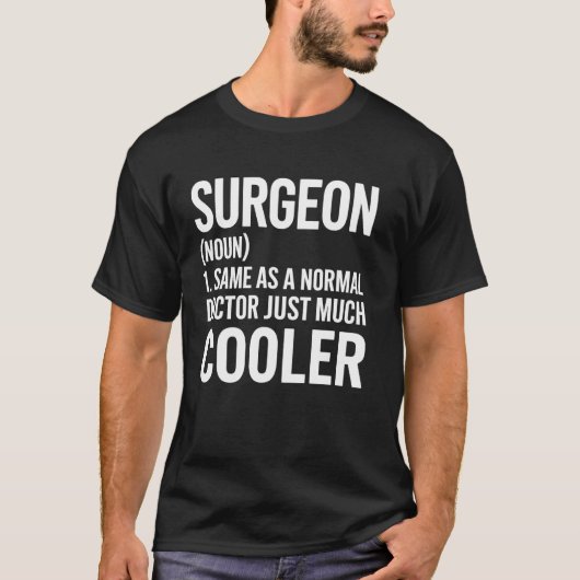 Chirurg Definitie Grappige Medische Student Afstud T-shirt (Voorkant)