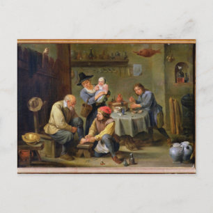 Chirurg die de voet van een oud Man buigt Briefkaart