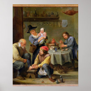 Chirurg die de voet van een oud Man buigt Poster