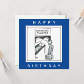 chirurg die een operatiekamer ingaat Cartoon Kaart (Voorkant / Achterkant in situ)