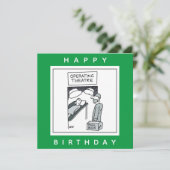 chirurg die een operatiekamer ingaat Cartoon Kaart (Staand voorkant)