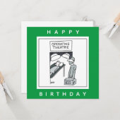 chirurg die een operatiekamer ingaat Cartoon Kaart (Voorkant / Achterkant in situ)