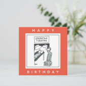 chirurg die een operatiekamer ingaat Cartoon Kaart (Staand voorkant)