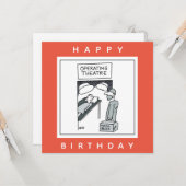 chirurg die een operatiekamer ingaat Cartoon Kaart (Voorkant / Achterkant in situ)