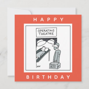 chirurg die een operatiekamer ingaat Cartoon Kaart