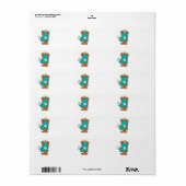 chirurg dokter teddybeer ontwerp etiket (Full Sheet)