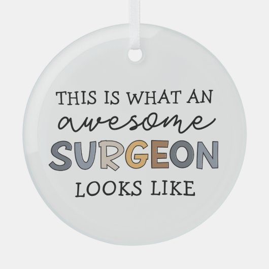 chirurg Geweldige chirurg Glas Ornament (Voorkant)