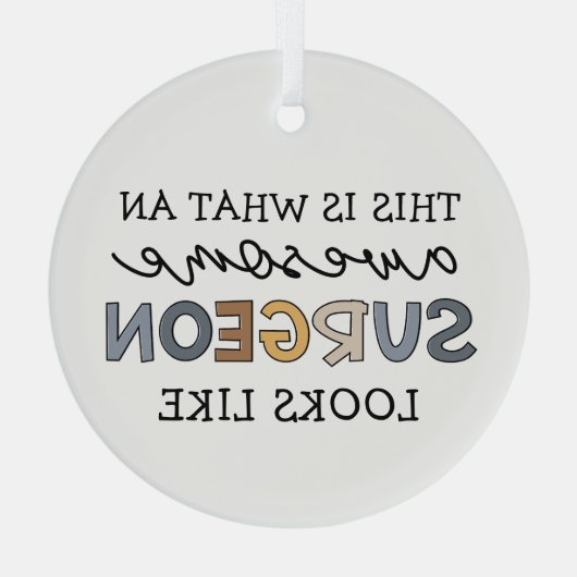 chirurg Geweldige chirurg Glas Ornament (Achterkant)