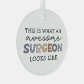 chirurg Geweldige chirurg Glas Ornament (Voorkant Rechts)