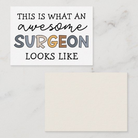 chirurg Geweldige chirurgische ingreep Notitiekaartje (Voorkant / Achterkant)