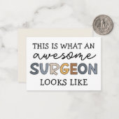 chirurg Geweldige chirurgische ingreep Notitiekaartje (Voorkant / Achterkant in situ)